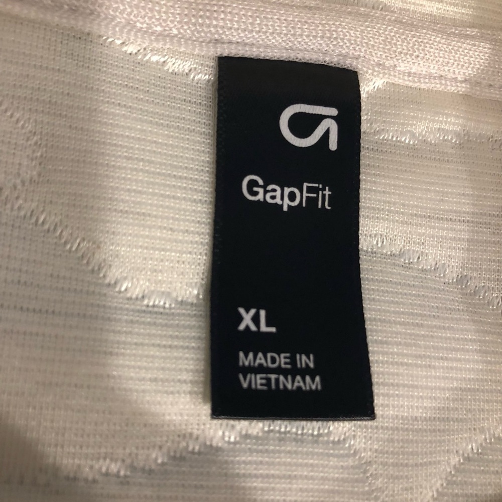 GAP FIT OFF WHITE QUILTED HOODIE - Picture 4 of 10